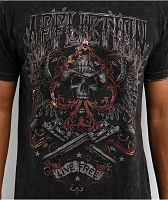 Affliction Duster Black Lava Wash Brown Reversible T-Shirt