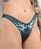 Affliction Electric Storm Black High Leg Bikini Bottom