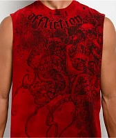 Affliction Eleven Red Tank Top