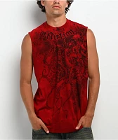 Affliction Eleven Red Tank Top