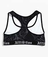 Affliction Empower Black & White Sports Bra