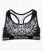 Affliction Empower Black & White Sports Bra