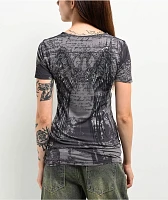 Affliction Eros Grey V-Neck T-Shirt