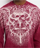 Affliction Eternity Dark Red Long Sleeve T-Shirt