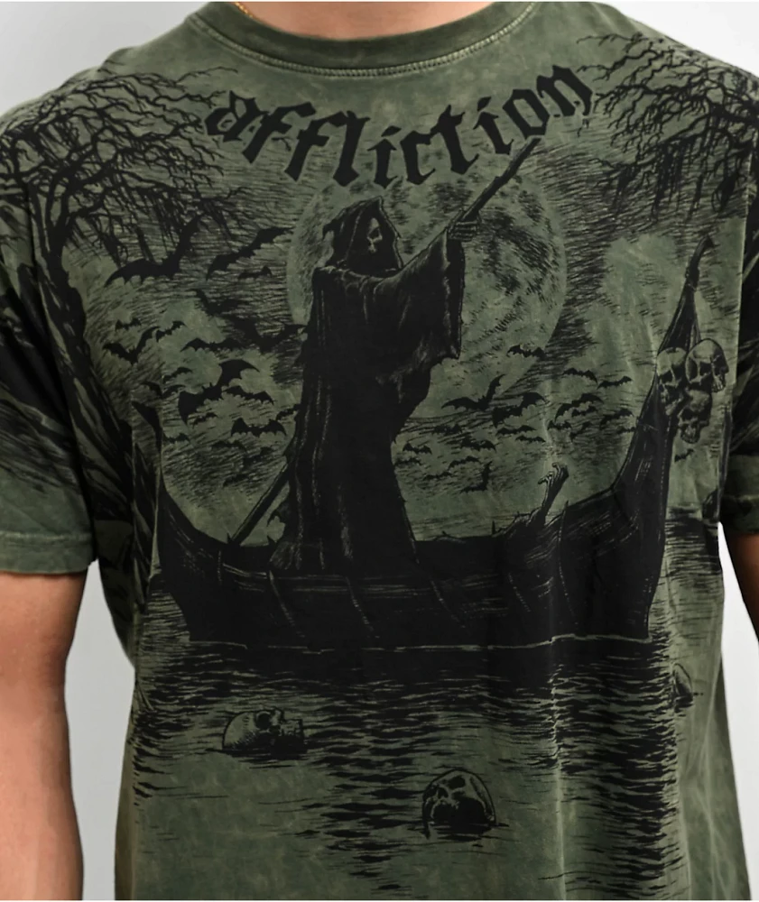 Affliction Falcon Green T-Shirt