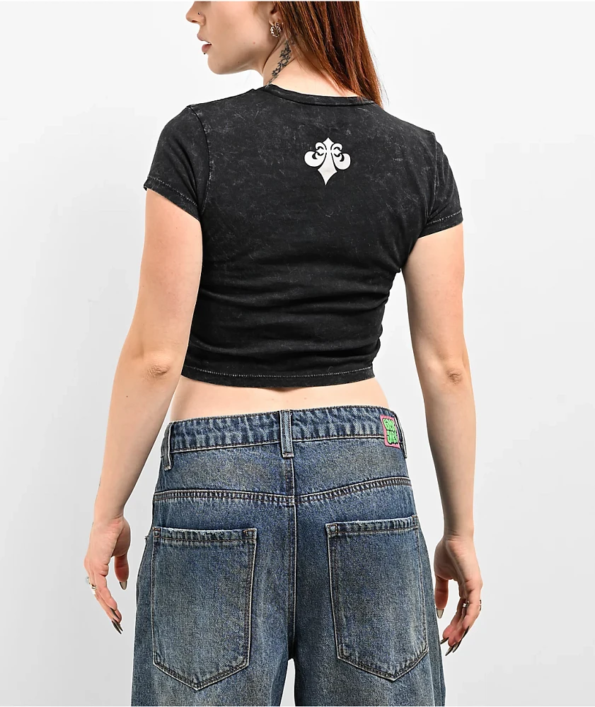 Affliction Flaming Dragon Crop T-Shirt