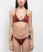 Affliction Flaming Dragon Red Bikini Bottom