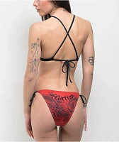 Affliction Flaming Dragon Red Bikini Bottom