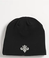 Affliction Fleur-De-Lis Grey Reversible Skully Beanie