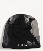 Affliction Fleur-De-Lis Grey Reversible Skully Beanie