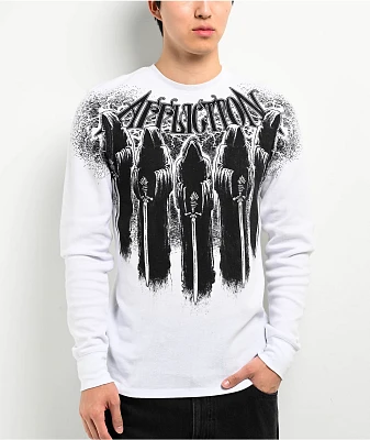 Affliction Foreboding White Thermal Long Sleeve T-Shirt
