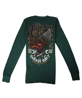 Affliction Garage Of Souls Reversible Black Wash Thermal Long Sleeve T-Shirt