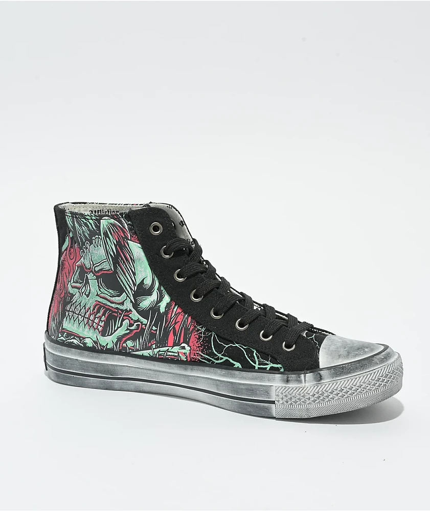 Affliction Ghost Black & Red Shoes