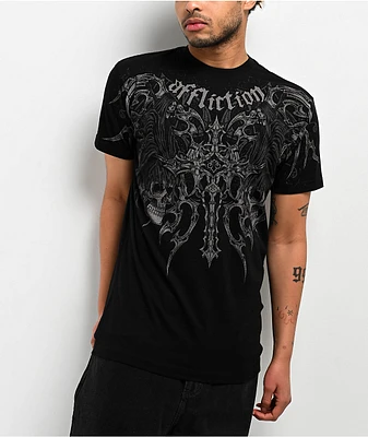 Affliction Haunted Passage Reflective Black T-Shirt