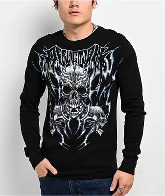 Affliction Ice Inferno Black Thermal Long Sleeve T-Shirt