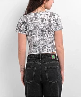 Affliction Iggy Punk White Crop T-Shirt