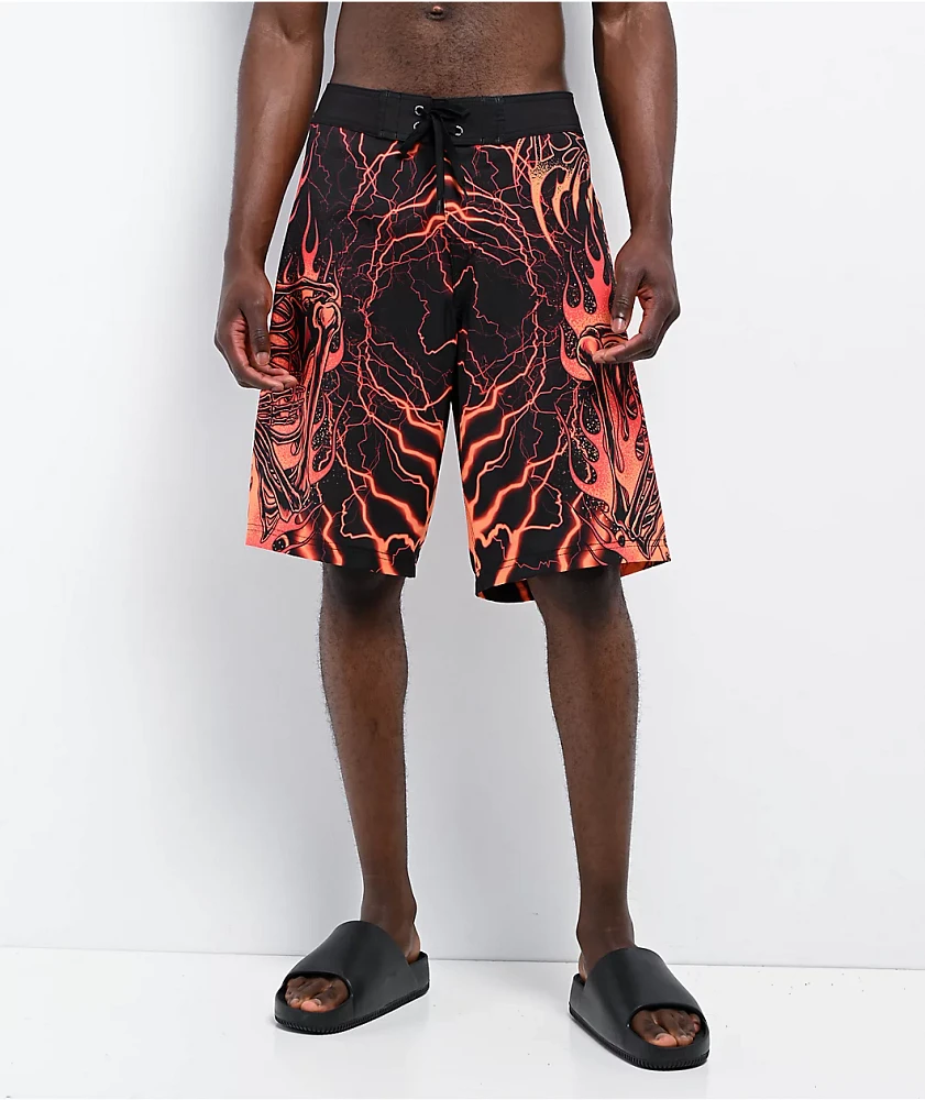 Affliction Infernal Nightmare Black Board Shorts