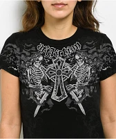 Affliction Inner Abyss Black Crop T-Shirt