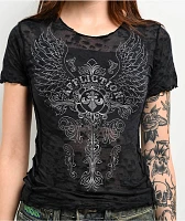 Affliction Iron Soul Burnout Black T-Shirt