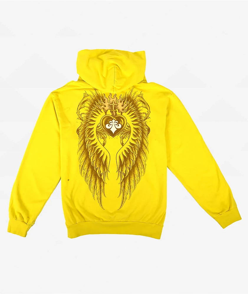 Affliction Janae Yellow Hoodie