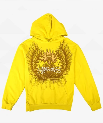 Affliction Janae Yellow Hoodie