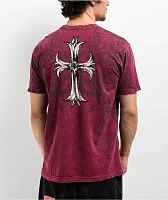 Affliction Jump Burgundy T-Shirt