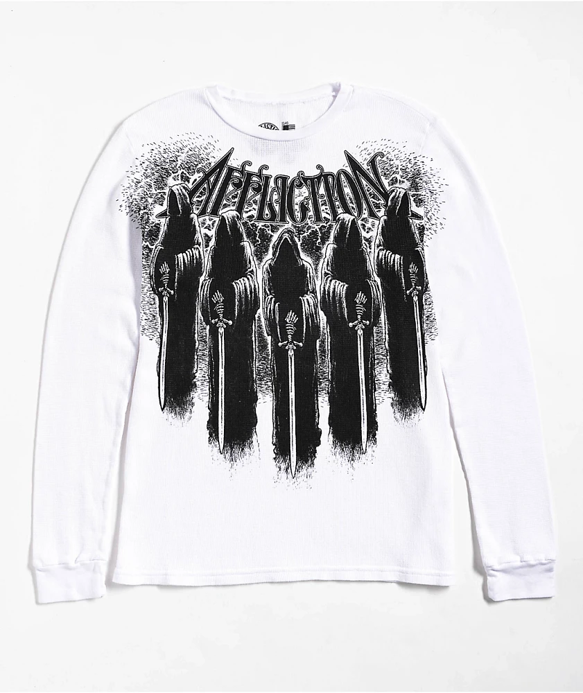 Affliction Kids Foreboading White Thermal Long Sleeve T-Shirt