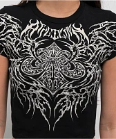 Affliction Liquid Signify Black Crop T-Shirt