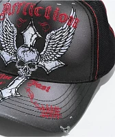 Affliction Live Fast Black Wash Trucker Hat