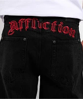 Affliction Live Fast Black Wide Leg Jeans