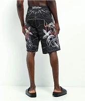 Affliction Phantom Fire Black Board Shorts