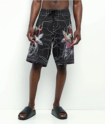 Affliction Phantom Fire Black Board Shorts