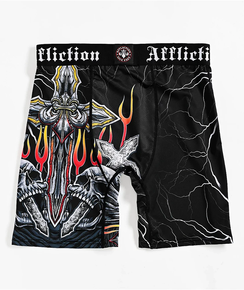 Affliction Phantom Fire Black Boxer Briefs