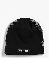 Affliction Prayer Nails Black Reversible Skully Beanie