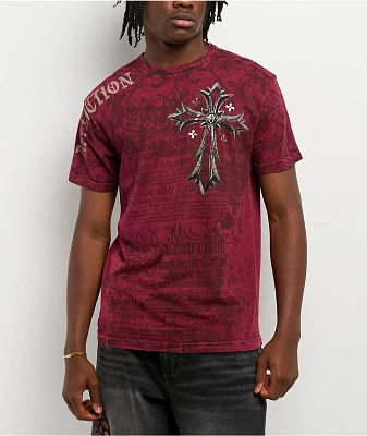 Affliction Rising Passage Red Wash T-Shirt
