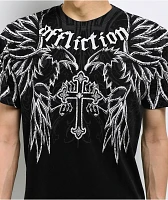 Affliction Seismic Eruption Black Wash T-Shirt