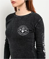 Affliction Simulation Black Wash Thermal Long Sleeve T-Shirt