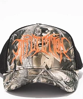 Affliction Skull Tree Black & Camo Trucker Hat