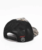 Affliction Skull Tree Black & Camo Trucker Hat