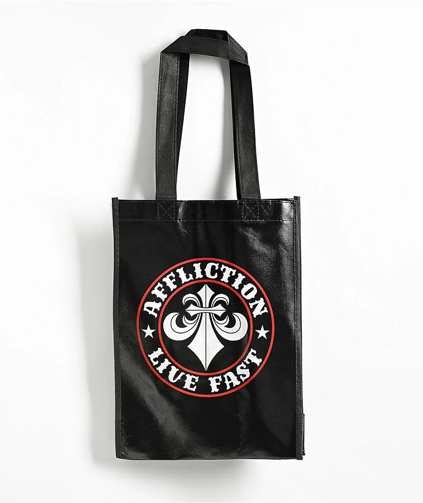 Affliction Small Black Tote Bag