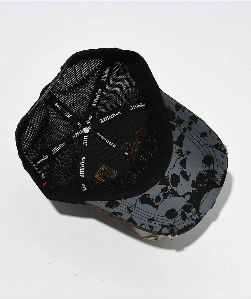 Affliction Spiker Brown & Black Trucker Hat