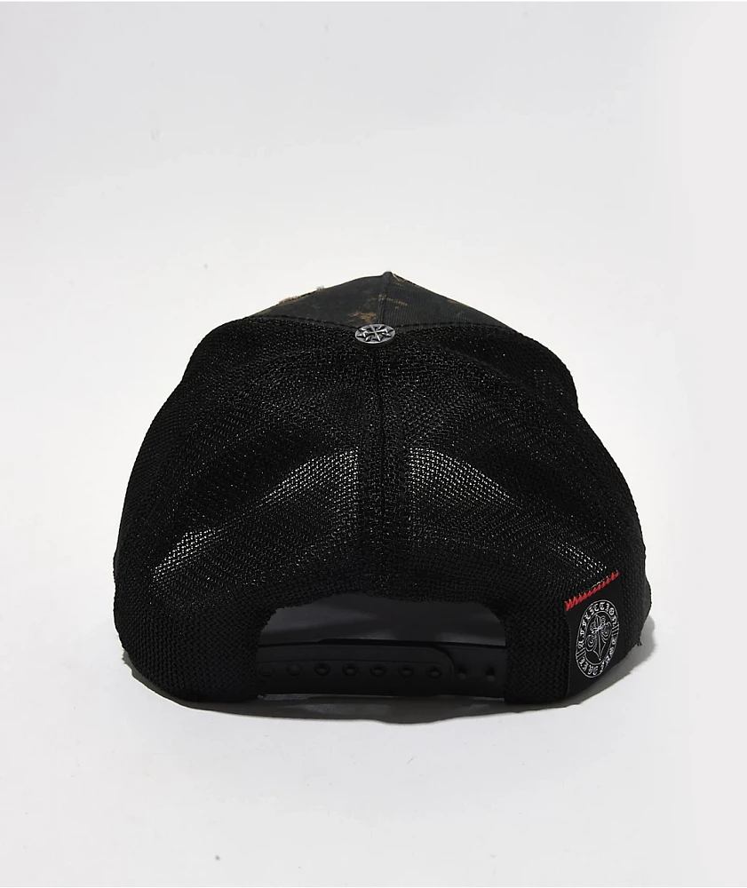 Affliction Spiker Brown & Black Trucker Hat
