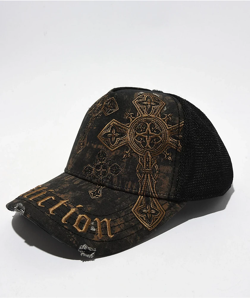 Affliction Spiker Brown & Black Trucker Hat