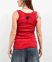 Affliction Sythe Red Tank Top