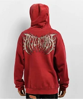 Affliction Toxic Tavern Red Potassium Wash Hoodie