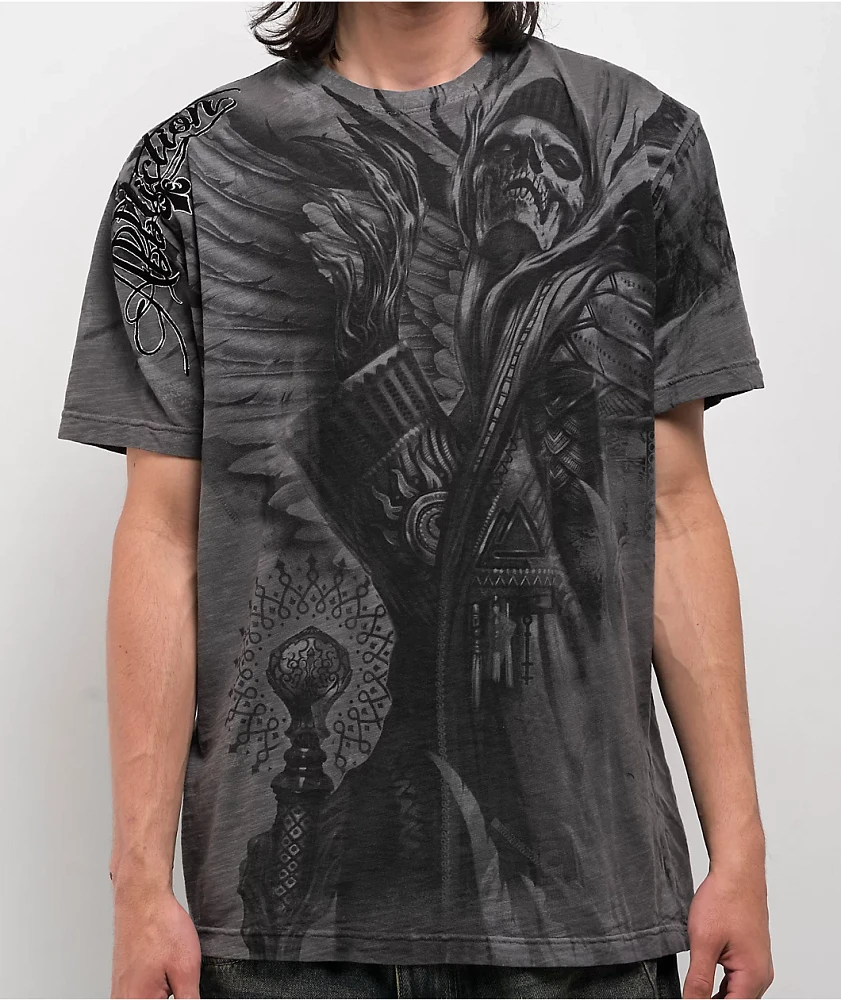 Affliction Vanquish Charcoal Wash T-Shirt