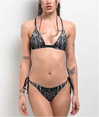 Affliction Vertibrate Black Bikini Bottom