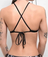 Affliction Vertibrate Black Triangle Bikini Top