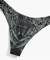 Affliction Whispering Thoughts Grey High Leg Bikini Bottom