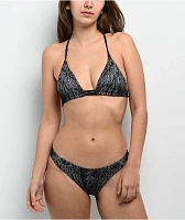 Affliction Whispering Thoughts Grey High Leg Bikini Bottom